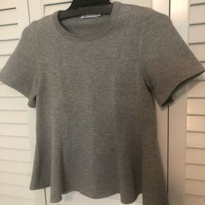 Gray Peplum T by Alexander Wang Peplum Top